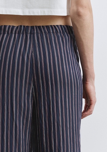  Mavi Çizgili Lacivert Pantolon 1011024-89853