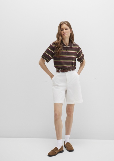  Mavi Ekru Şort 1410215-70057