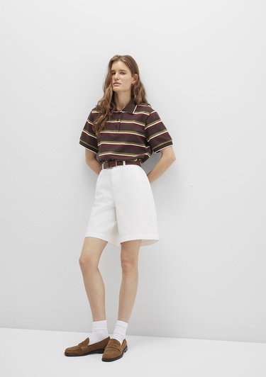  Mavi Ekru Şort 1410215-70057