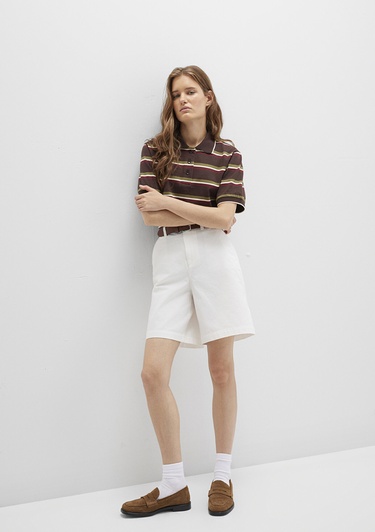  Mavi Ekru Şort 1410215-70057