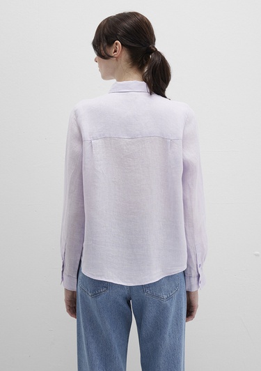  Mavi Lila Keten Gömlek Regular Fit / Normal Kesim 1211188-70523