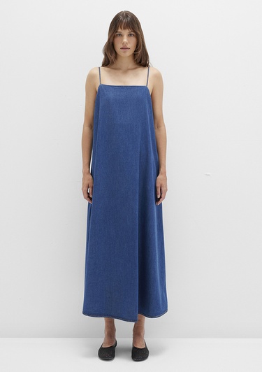 Mavi Askılı Mavi Maxi Elbise 1310727-85481