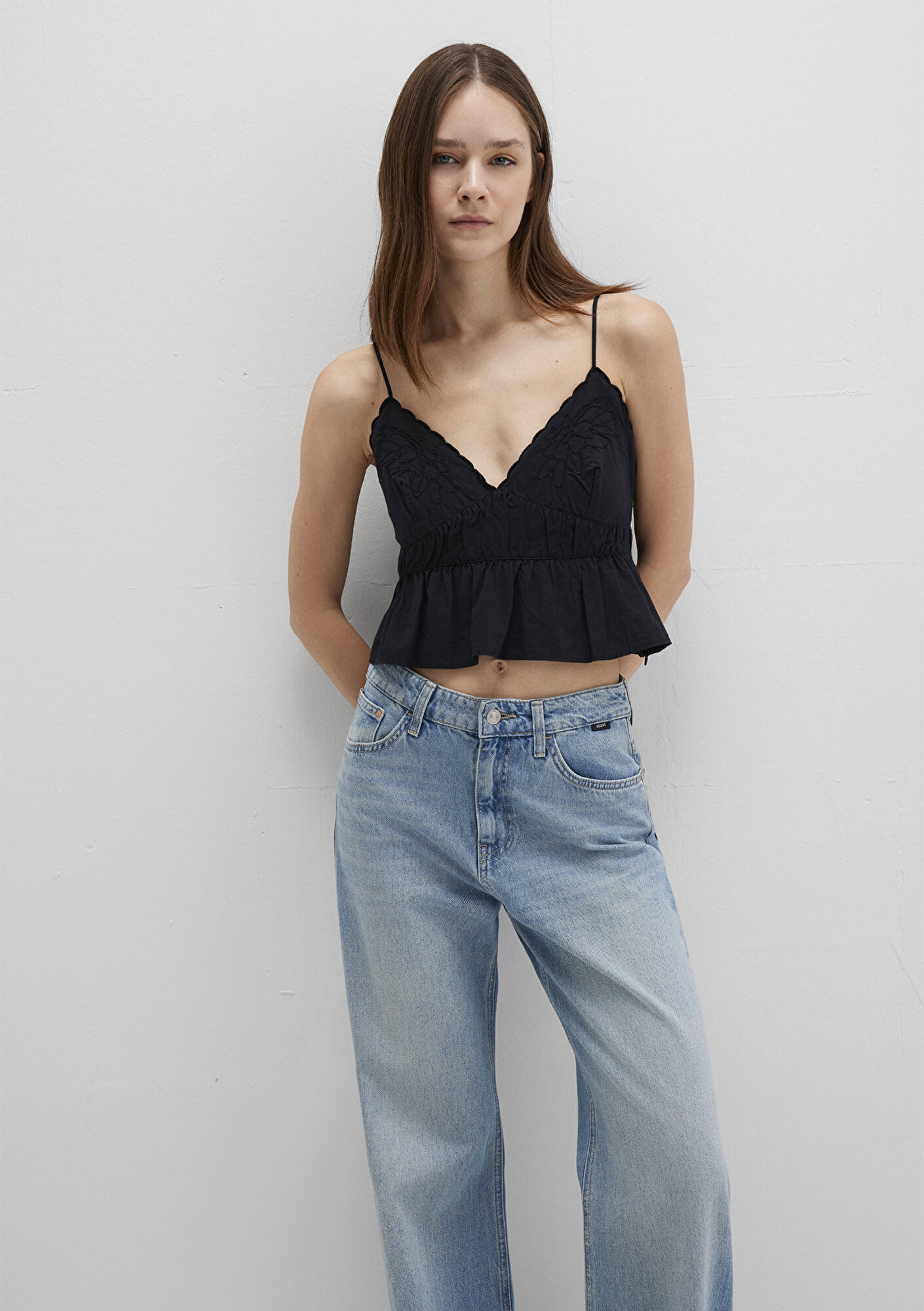  Mavi Askılı Siyah Top 1211175-900