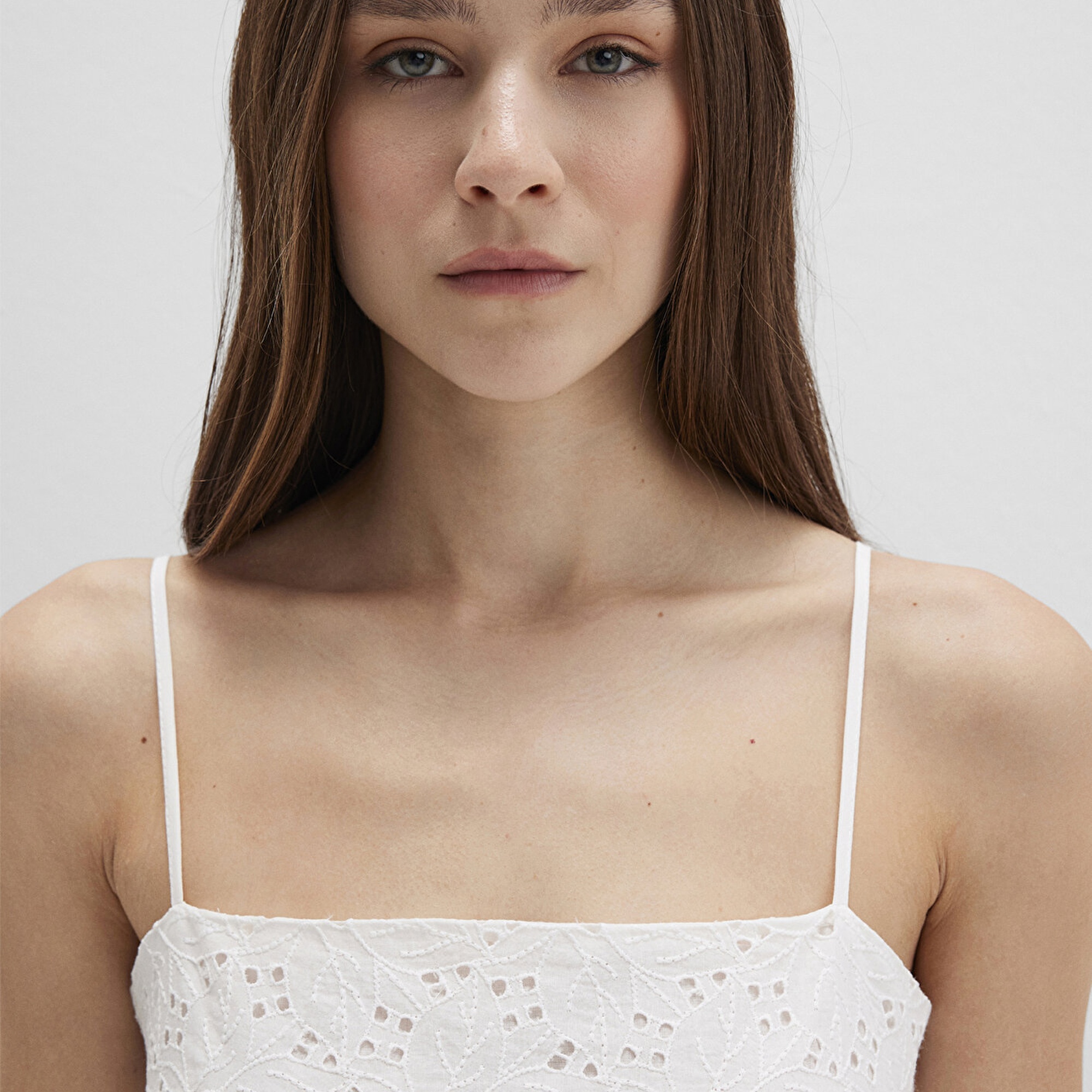 Mavi Fisto İşlemeli Crop Top 1211176-70057