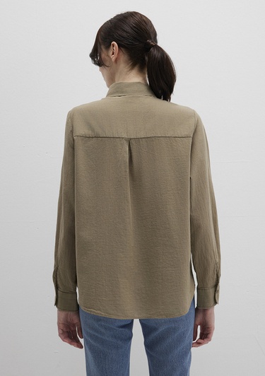  Mavi Haki Gömlek Loose Fit / Bol Rahat Kesim 1211171-71819