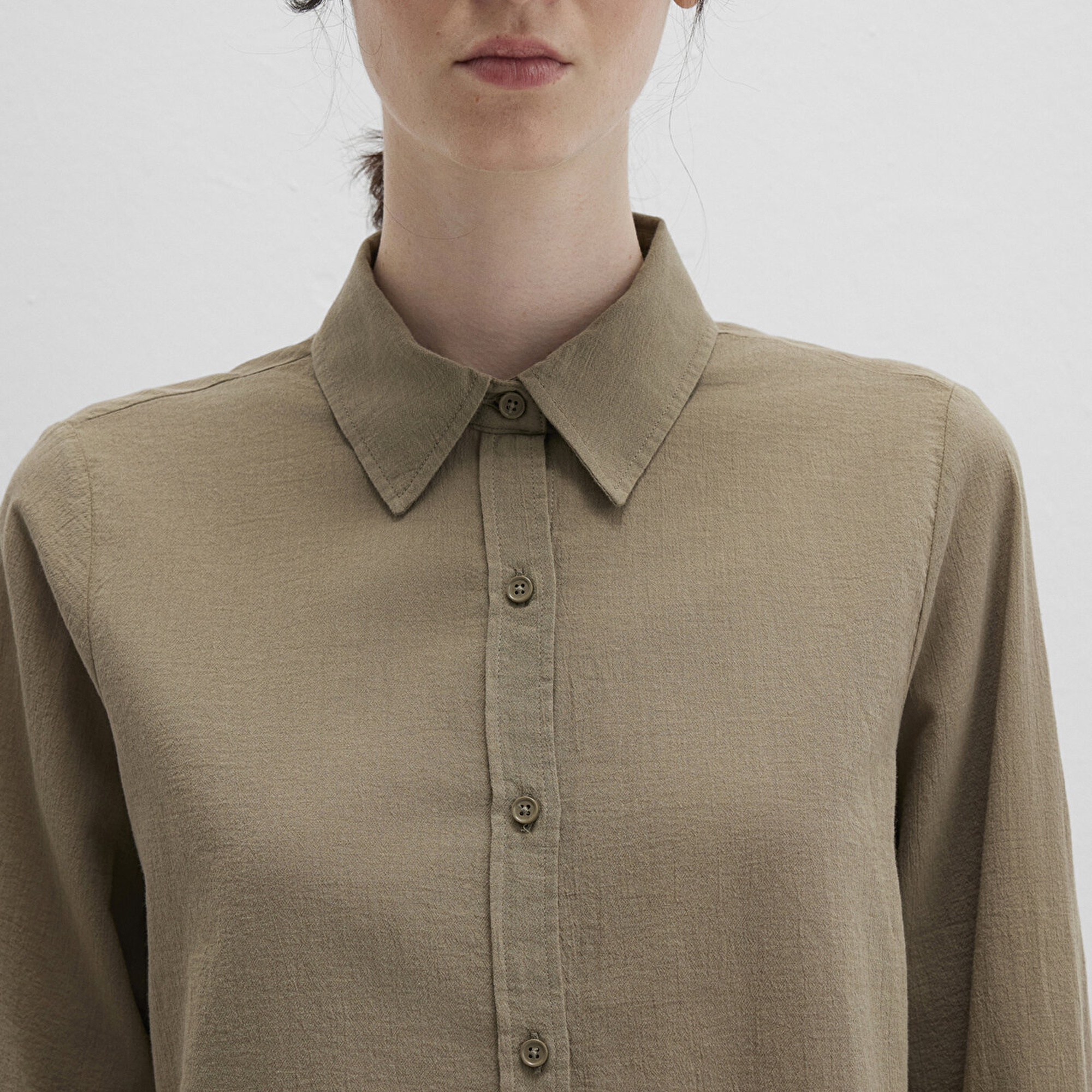 Mavi Haki Gömlek Loose Fit / Bol Rahat Kesim 1211171-71819