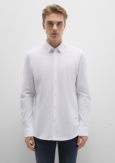  Mavi Beyaz Gömlek Slim Fit / Dar Kesim 0211660-620