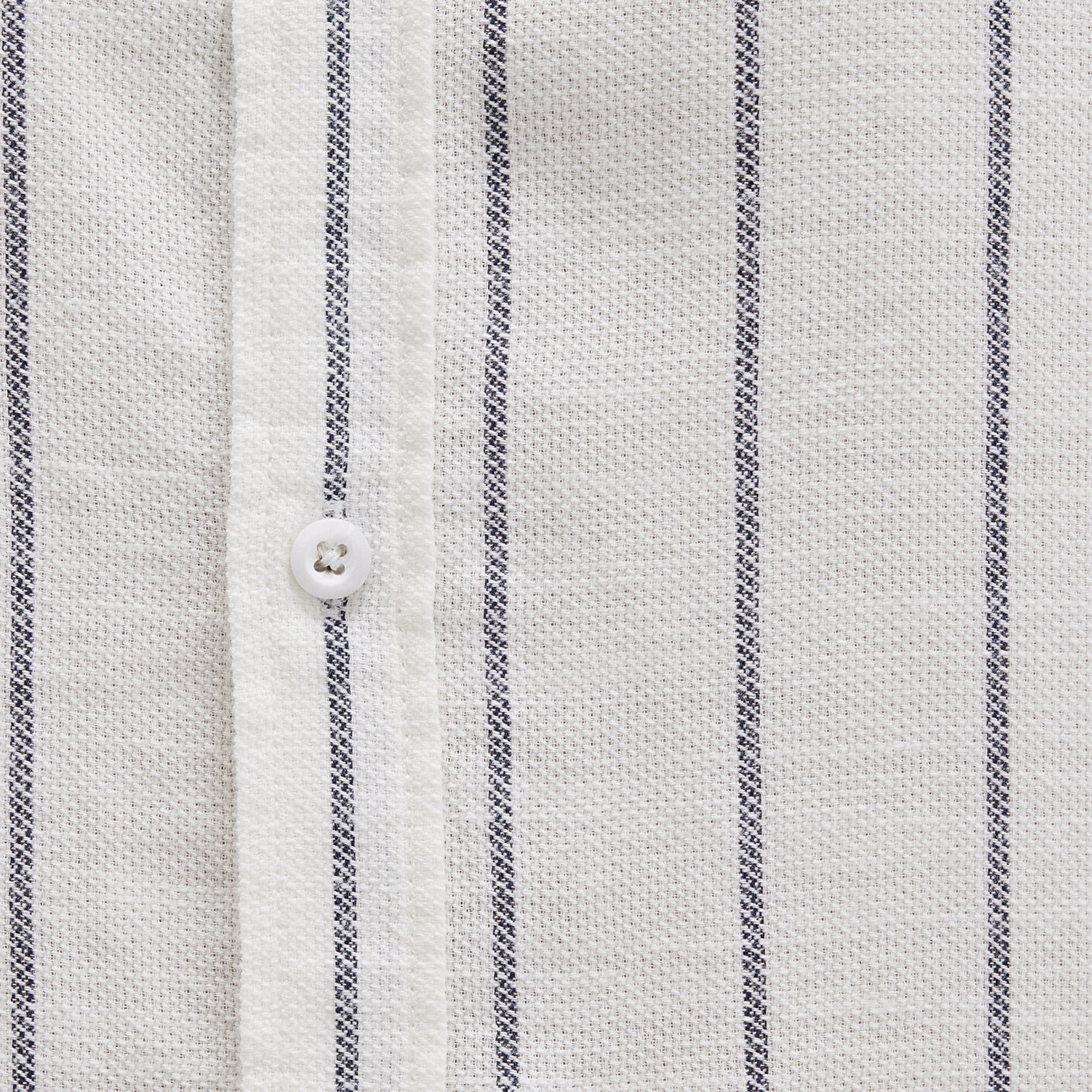 Mavi Çizgili Beyaz Gömlek Regular Fit / Normal Kesim 0211712-90938