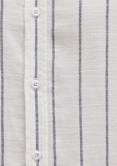  Mavi Çizgili Beyaz Gömlek Regular Fit / Normal Kesim 0211712-90938