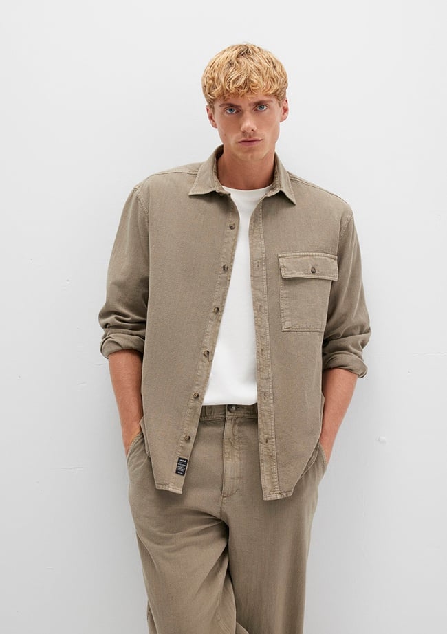  Mavi Haki Gömlek Regular Fit / Normal Kesim 0211668-71816