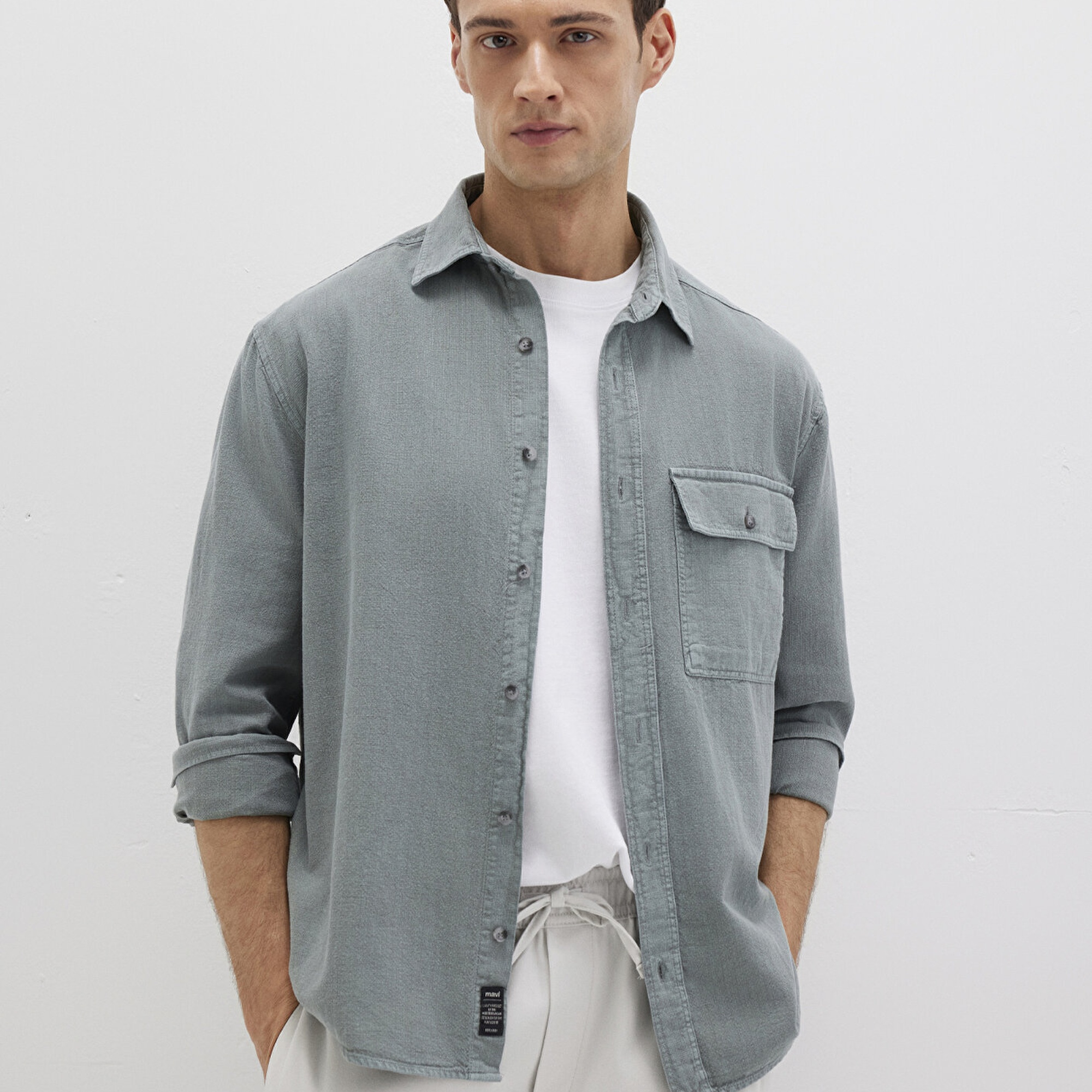 Mavi Gri Gömlek Regular Fit / Normal Kesim 0211668-80889