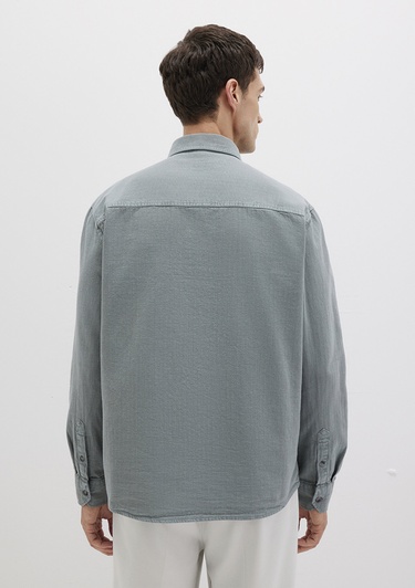  Mavi Gri Gömlek Regular Fit / Normal Kesim 0211668-80889