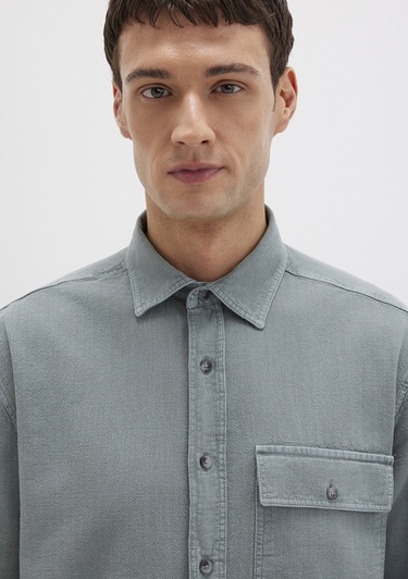  Mavi Gri Gömlek Regular Fit / Normal Kesim 0211668-80889