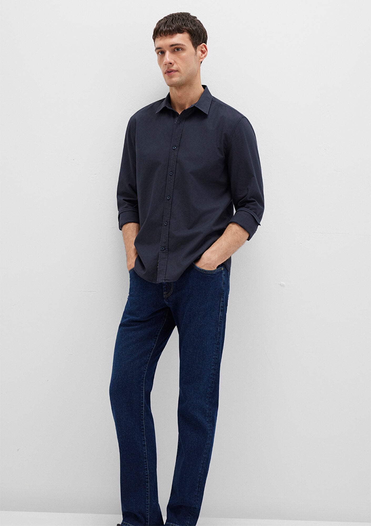  Mavi Lacivert Gömlek Slim Fit / Dar Kesim 0211673-70489