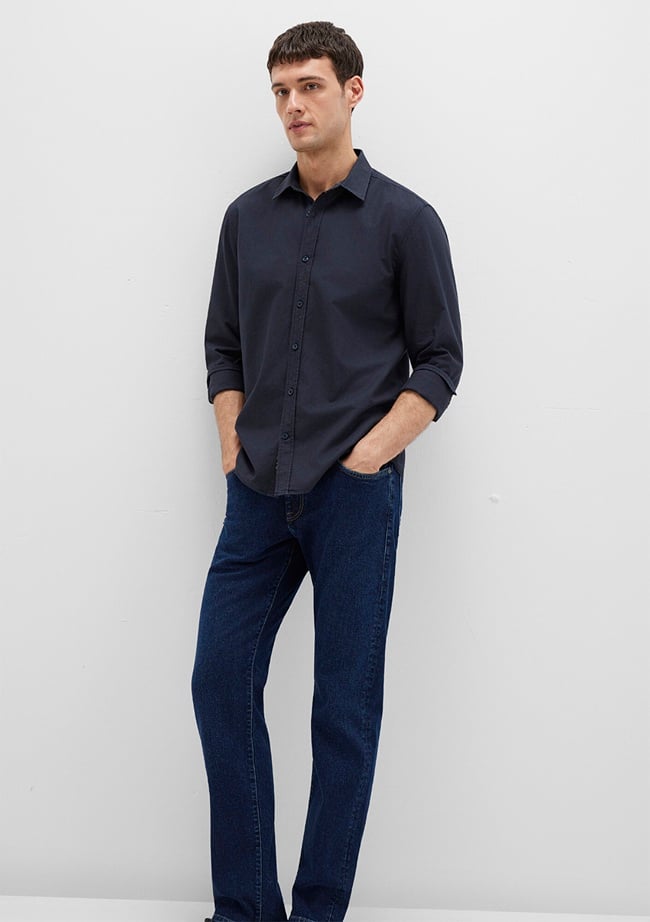  Mavi Lacivert Gömlek Slim Fit / Dar Kesim 0211673-70489