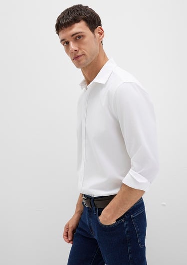  Mavi Beyaz Gömlek Slim Fit / Dar Kesim 0211673-85310