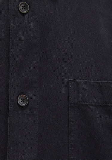  Mavi Tencel TM Liyosel Karışımlı Siyah Gömlek Regular Fit / Normal Kesim 0211649-900