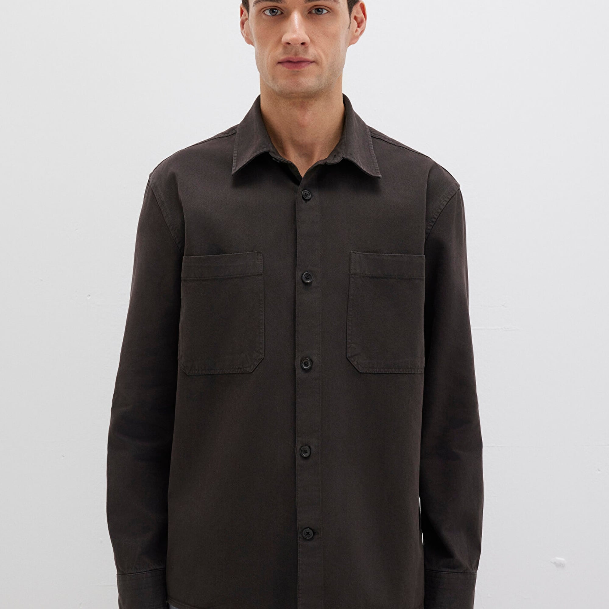 Mavi Tencel TM Liyosel Karışımlı Kahverengi Gömlek Regular Fit / Normal Kesim 0211649-70219