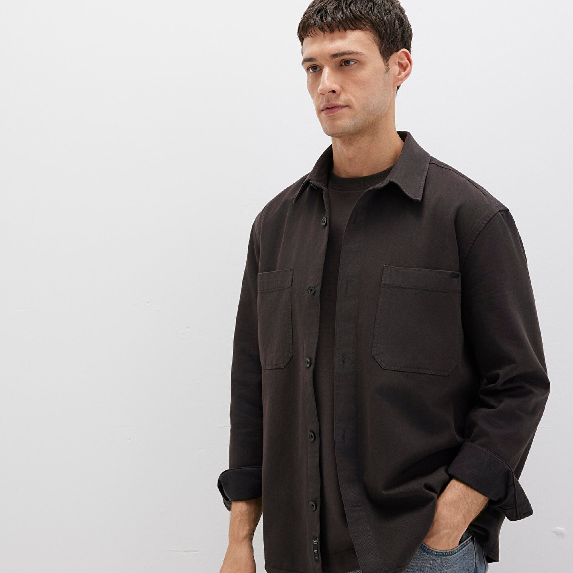 Mavi Tencel TM Liyosel Karışımlı Kahverengi Gömlek Regular Fit / Normal Kesim 0211649-70219