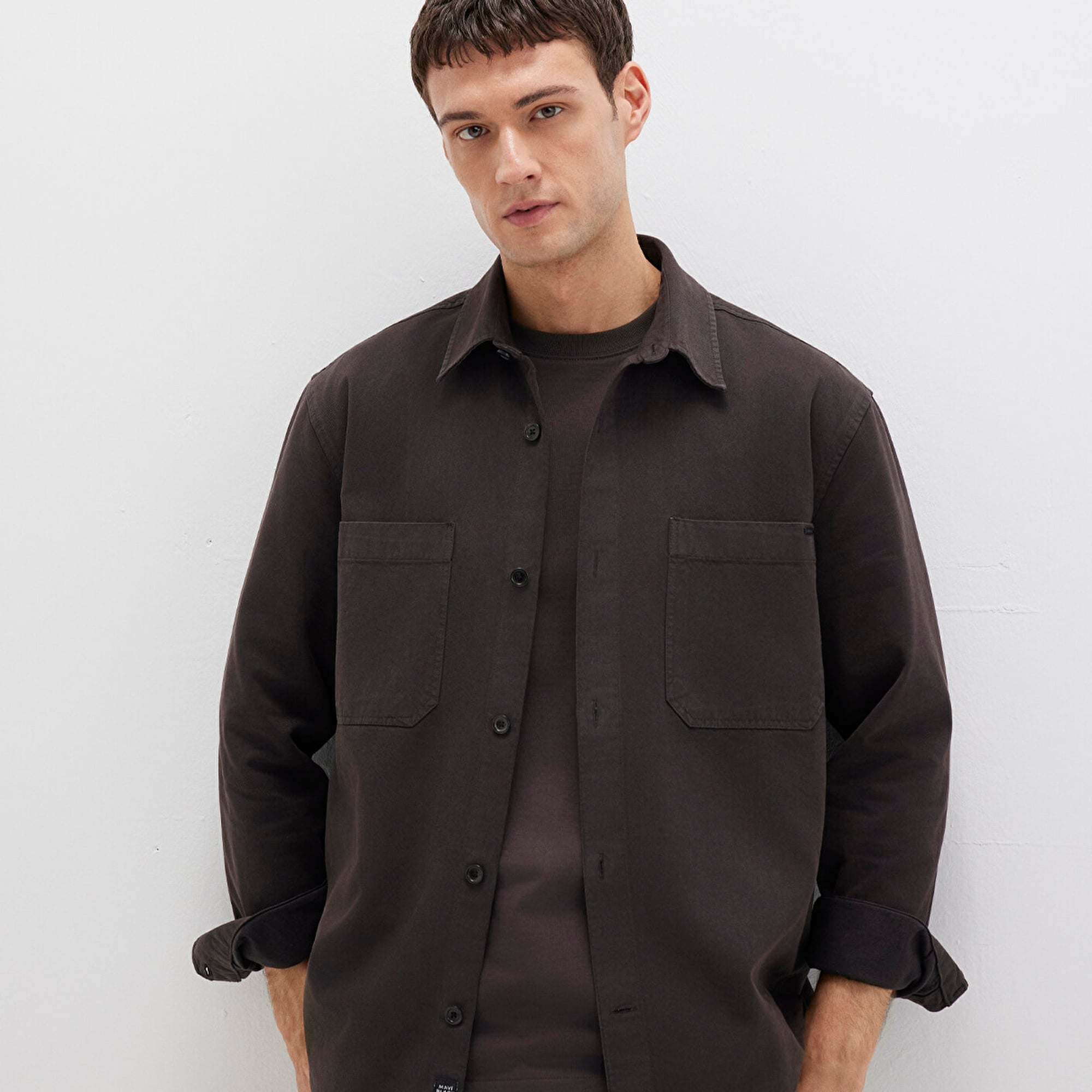 Mavi Tencel TM Liyosel Karışımlı Kahverengi Gömlek Regular Fit / Normal Kesim 0211649-70219