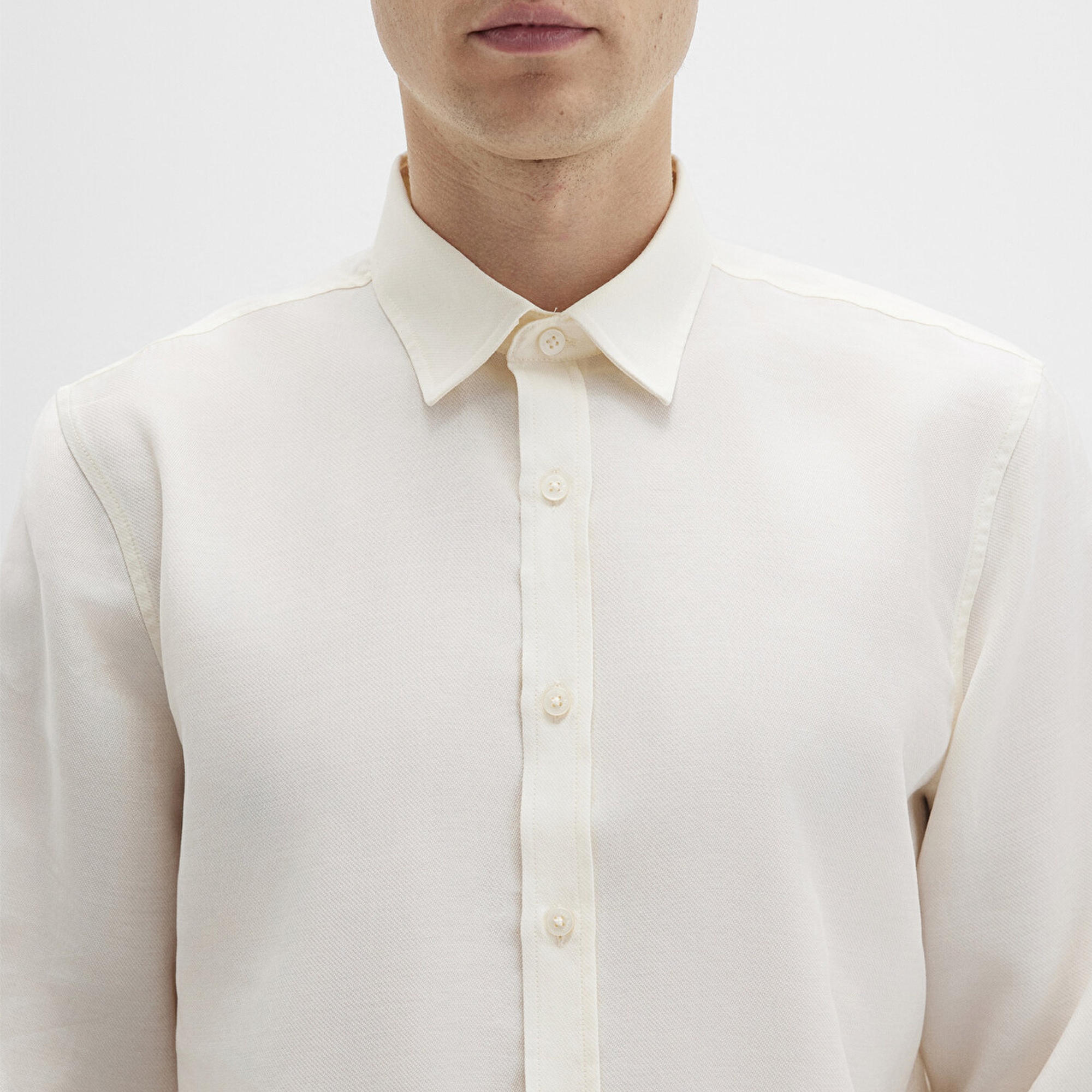 Mavi Ekru Tencel TM Liyosel Gömlek Regular Fit / Normal Kesim 0211659-70057