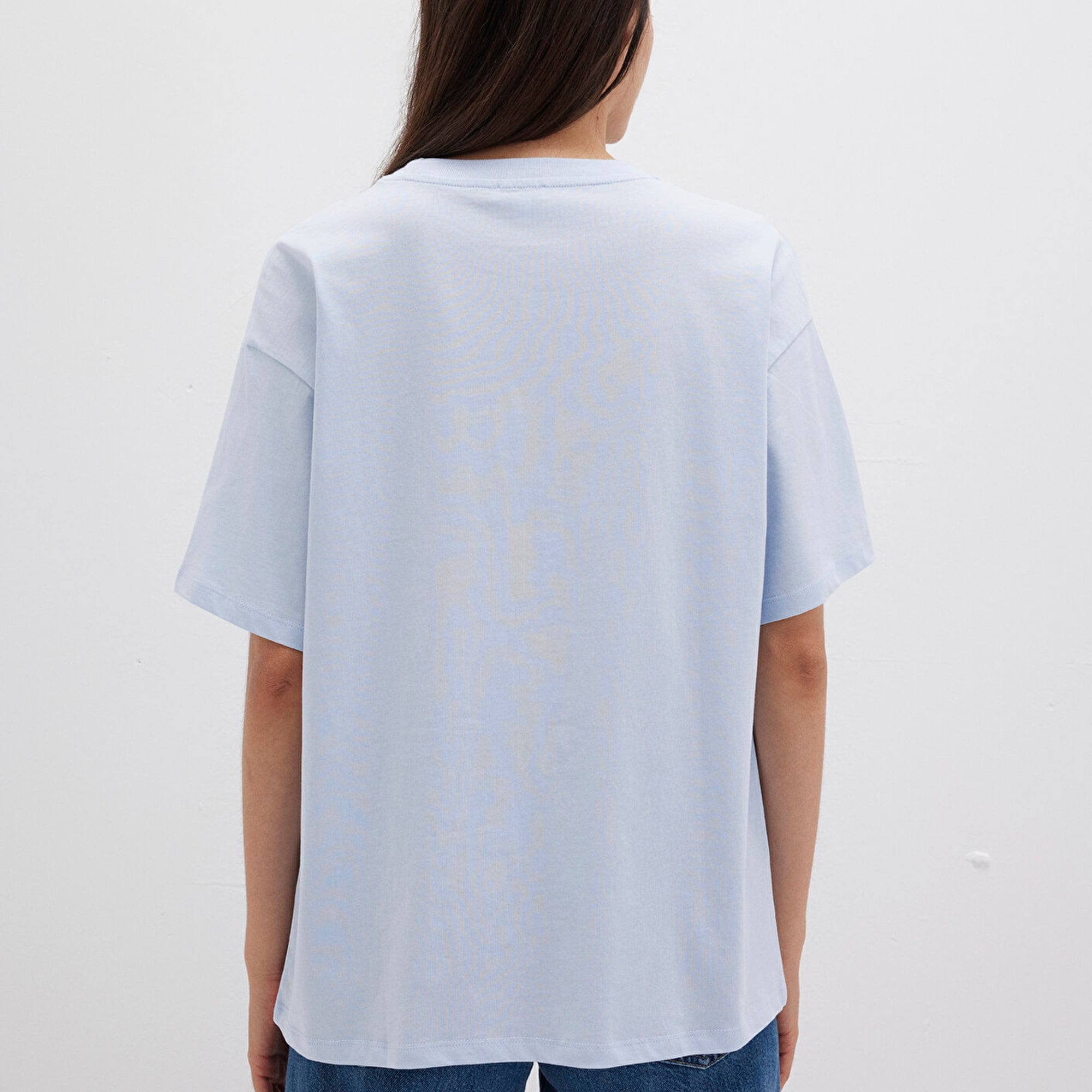 Mavi Mavi Logo Baskılı Mavi Tişört Oversize / Geniş Kesim 1600843-70717