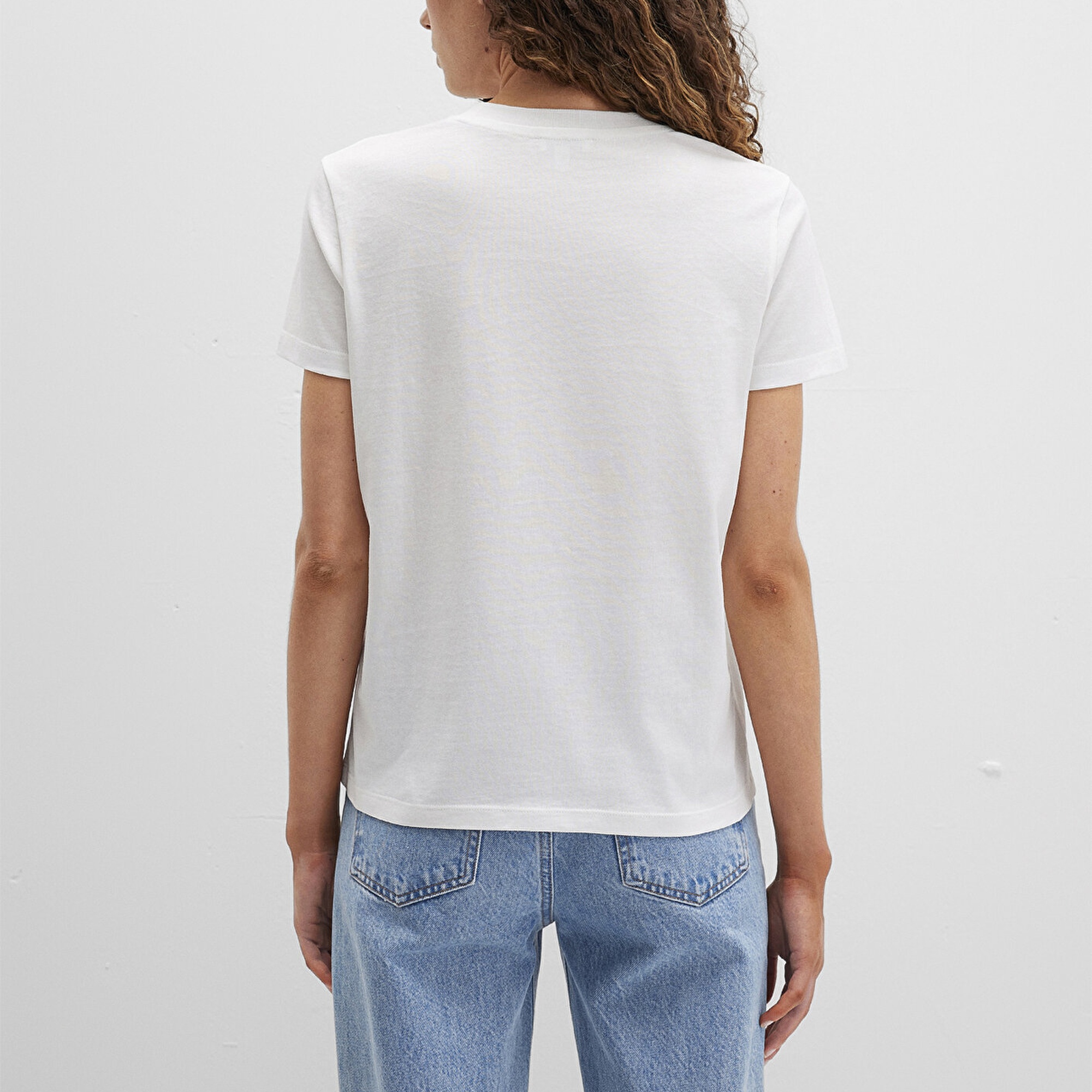 Mavi Mavi Logo Baskılı Beyaz Tişört Regular Fit / Normal Kesim 1613412-70057