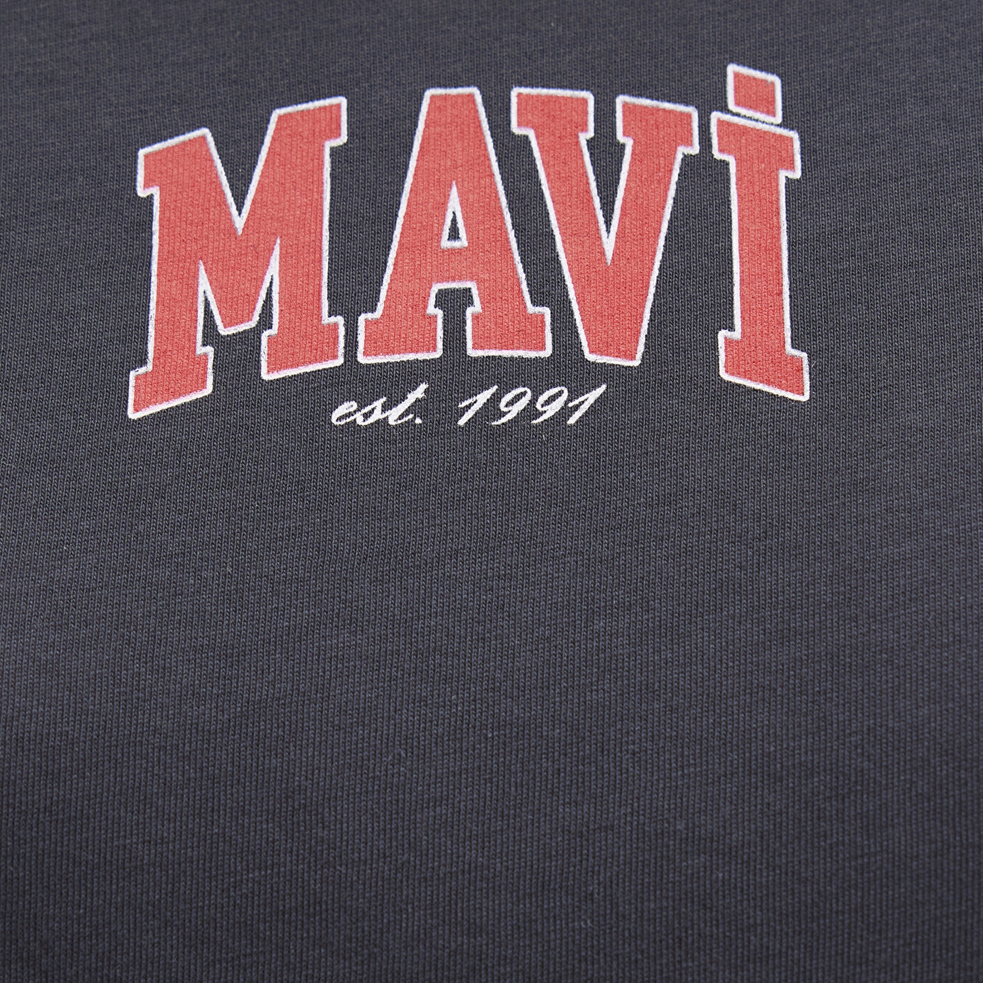 Mavi Mavi Logo Baskılı Antrasit Tişört Regular Fit / Normal Kesim 1613412-70087