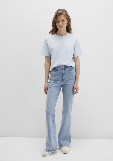  Mavi Bisiklet Yaka Mavi Basic Tişört Regular Fit / Normal Kesim 1600955-89484