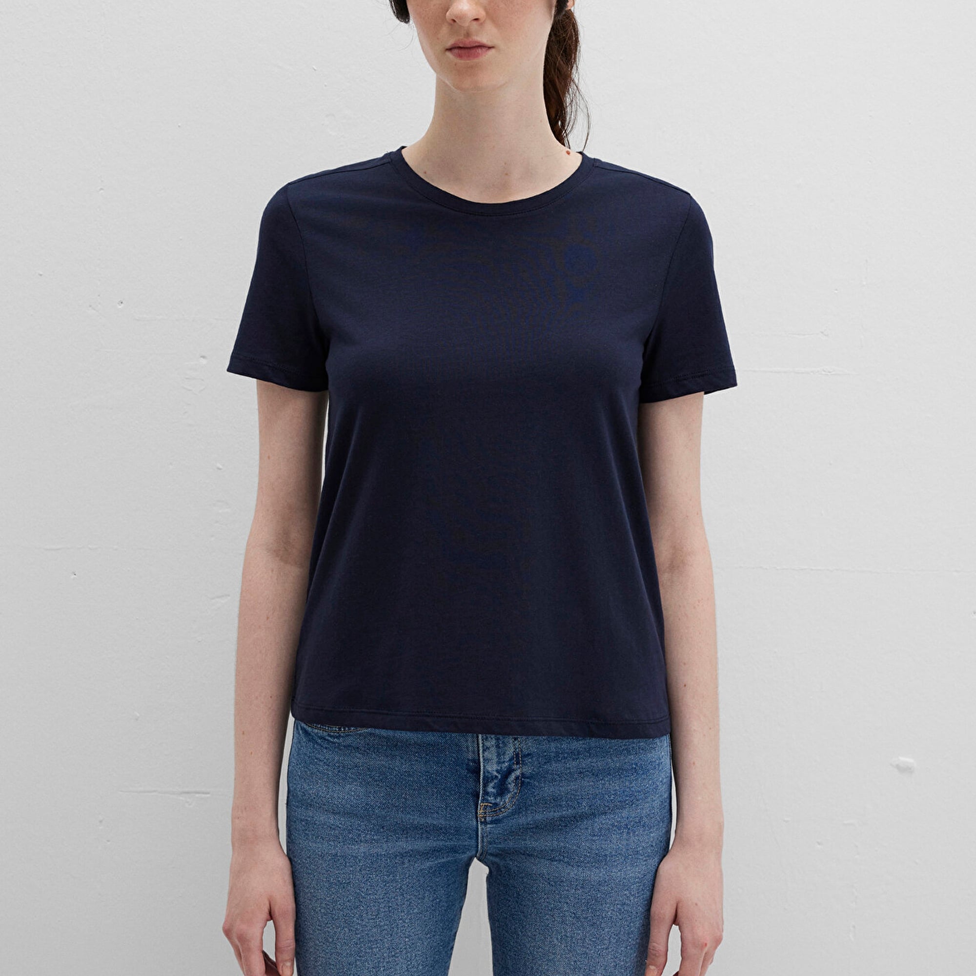 Mavi Lacivert Basic Tişört Slim Fit / Dar Kesim 1613406-86623