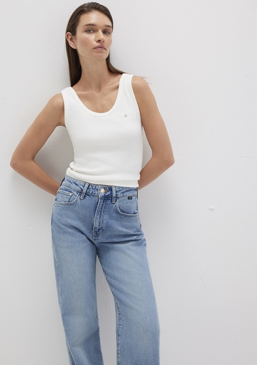  Mavi Ekru Atlet Fitted / Vücuda Oturan Kesim 1613402-70057