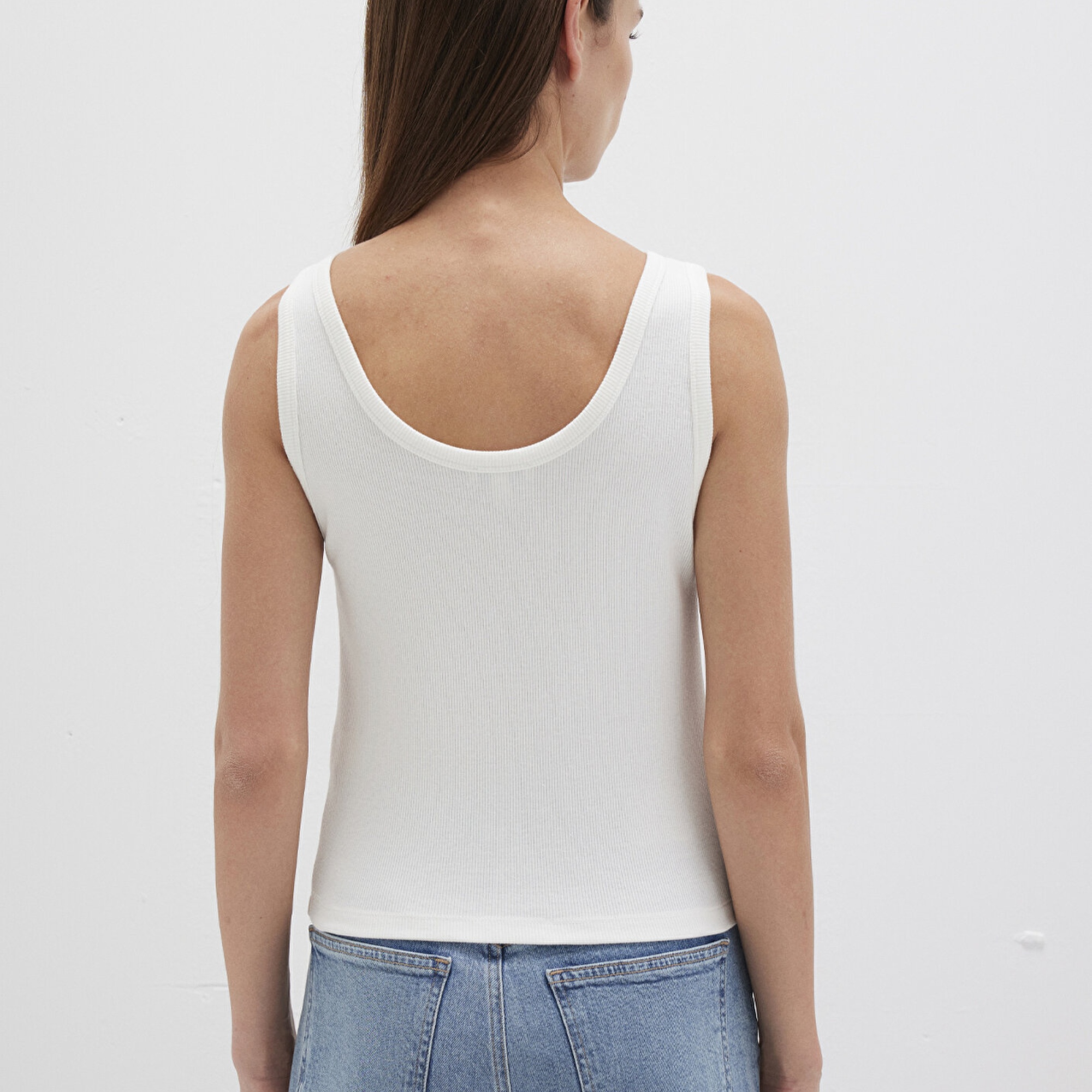 Mavi Ekru Atlet Fitted / Vücuda Oturan Kesim 1613402-70057