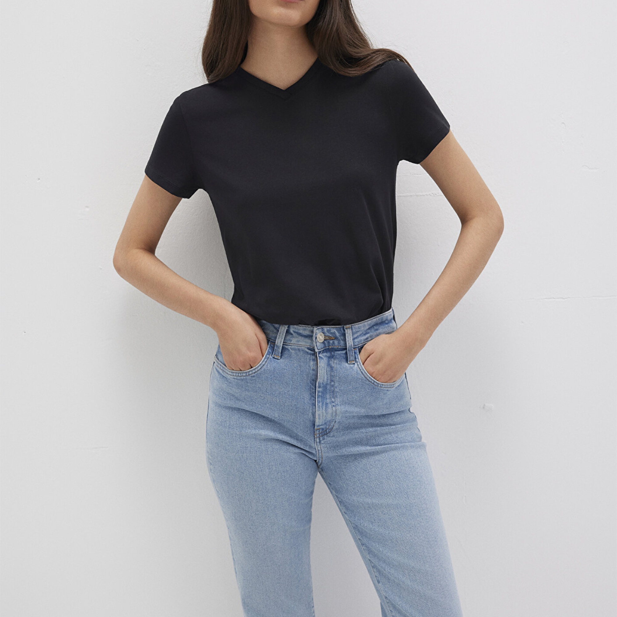 Mavi Siyah Basic Tişört Slim Fit / Dar Kesim 1613536-900