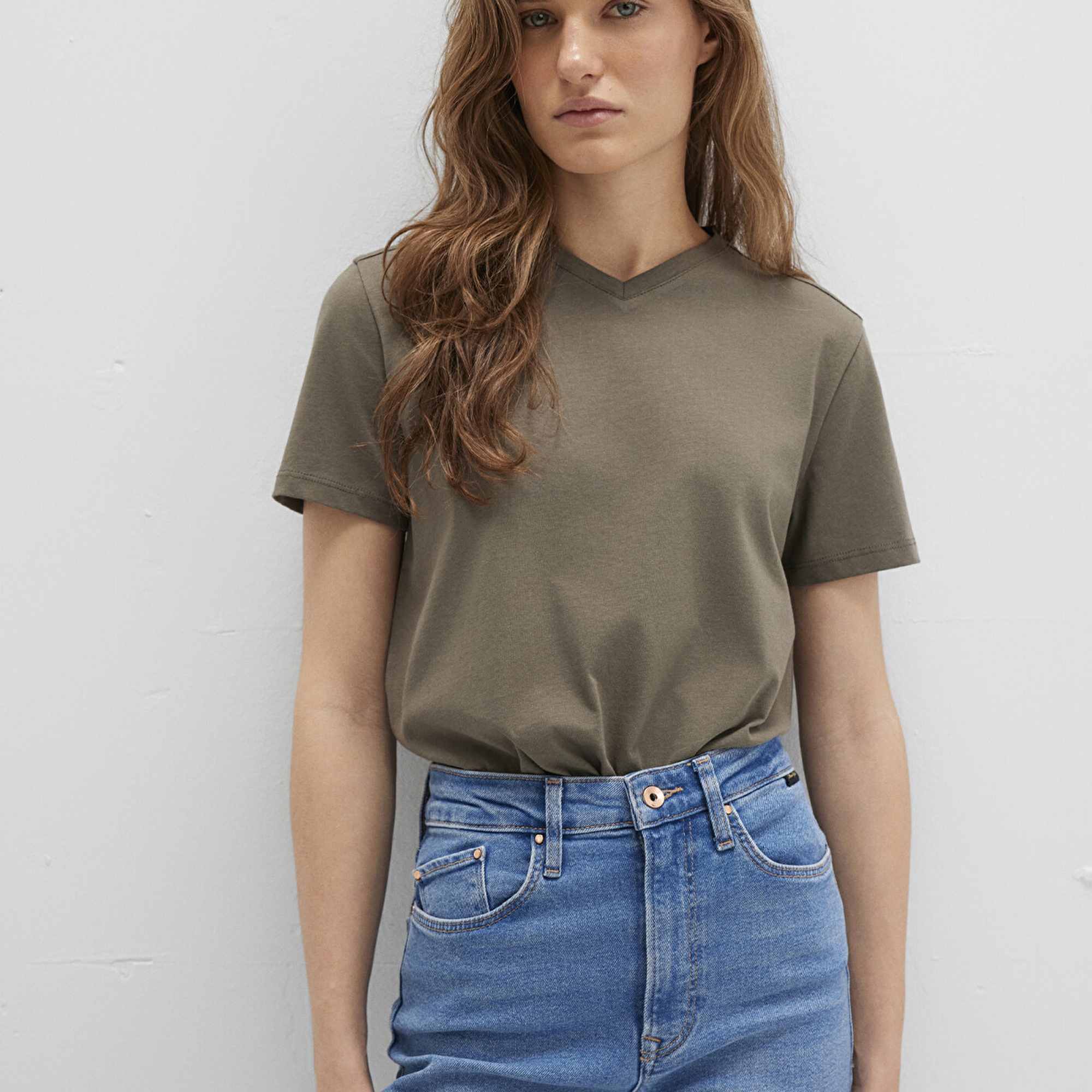 Mavi Haki Basic Tişört Slim Fit / Dar Kesim 1613536-86961