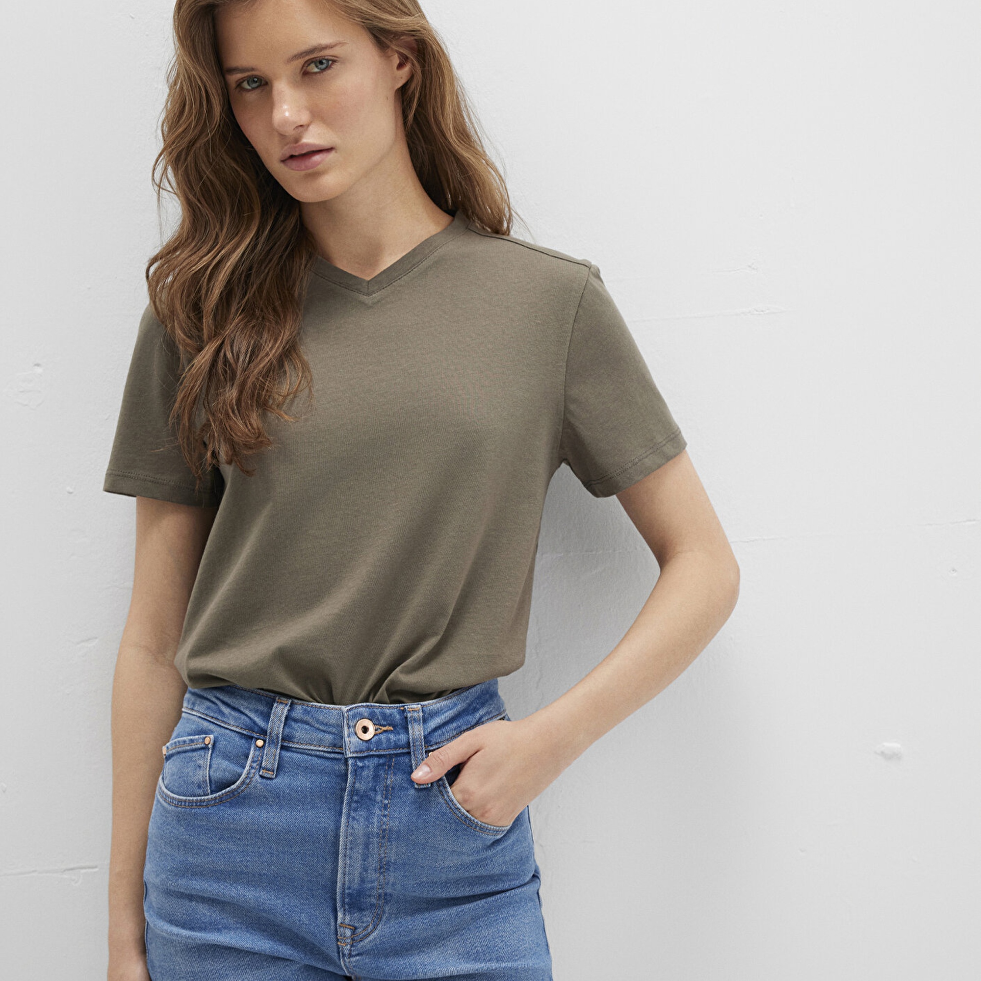 Mavi Haki Basic Tişört Slim Fit / Dar Kesim 1613536-86961