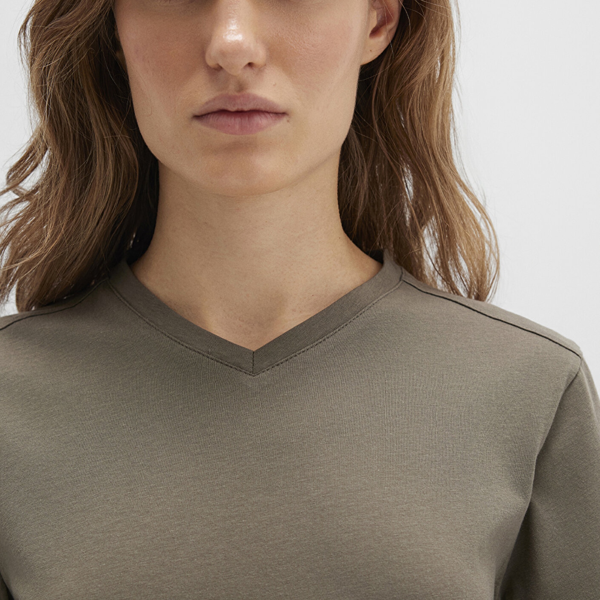 Mavi Haki Basic Tişört Slim Fit / Dar Kesim 1613536-86961