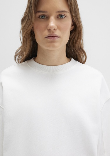  Mavi Bisiklet Yaka Ekru Sweatshirt 1S10358-70057