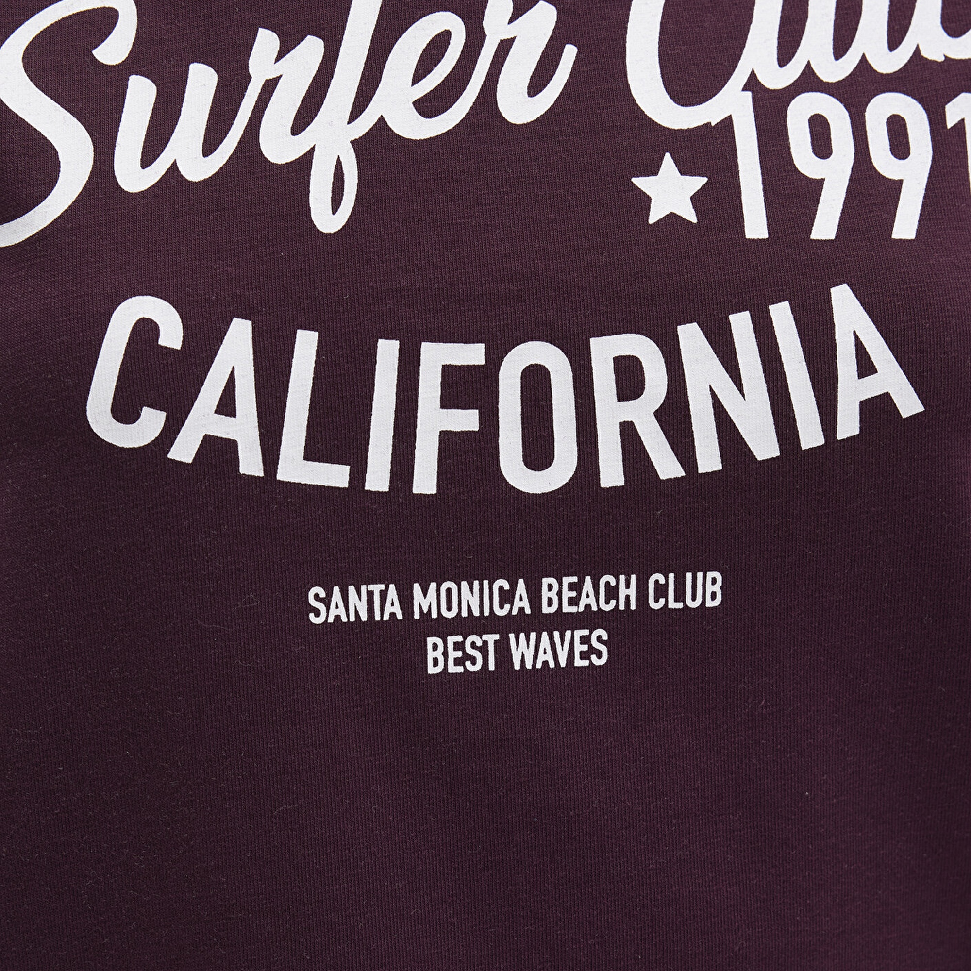 Mavi Baskılı Bordo Tişört Slim Fit / Dar Kesim 1613380-70434