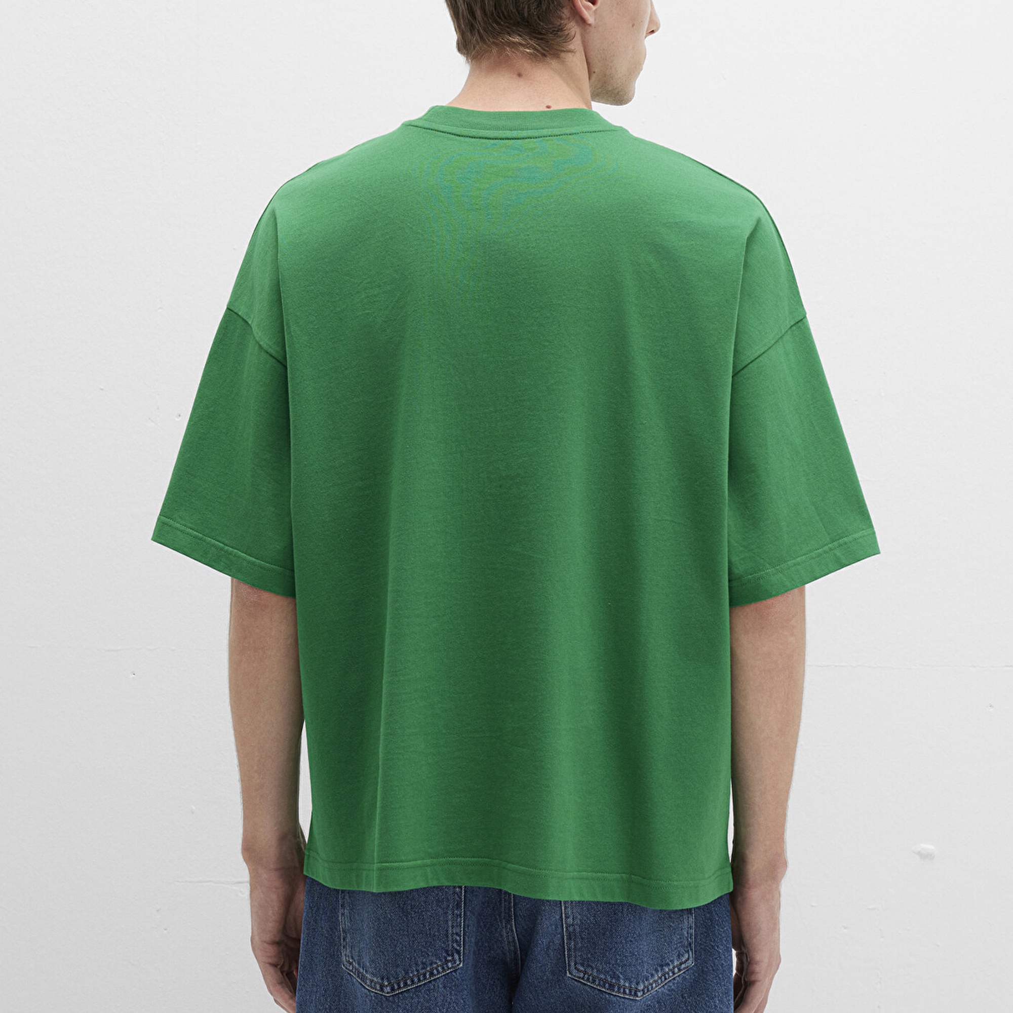 Mavi Bisiklet Yaka Basic Yeşil Tişört Oversize / Geniş Kesim 0611931-85916