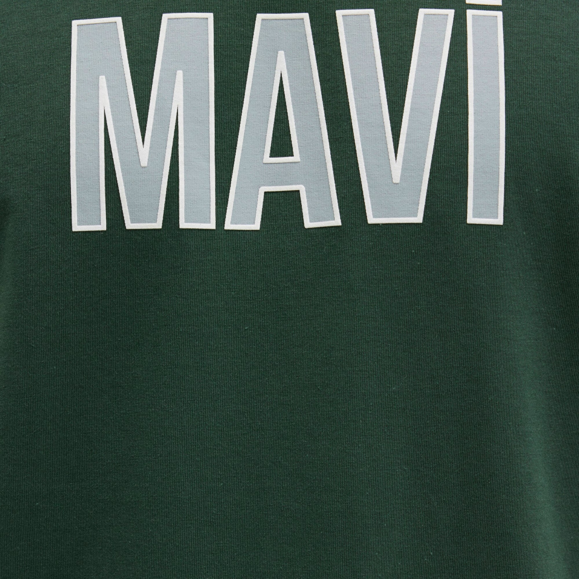 Mavi Mavi Logo Baskılı Yeşil Tişört Regular Fit / Normal Kesim 066842-71580