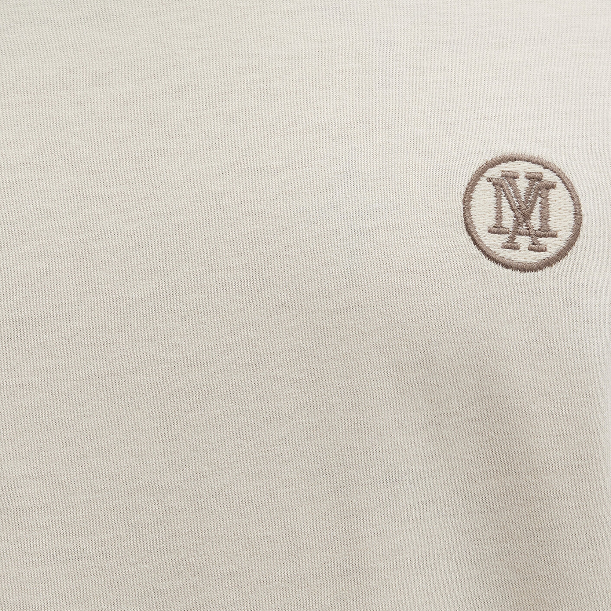 Mavi Mavi Logo İşlemeli Bej Basic Tişört Loose Fit / Bol Rahat Kesim 067074-70072