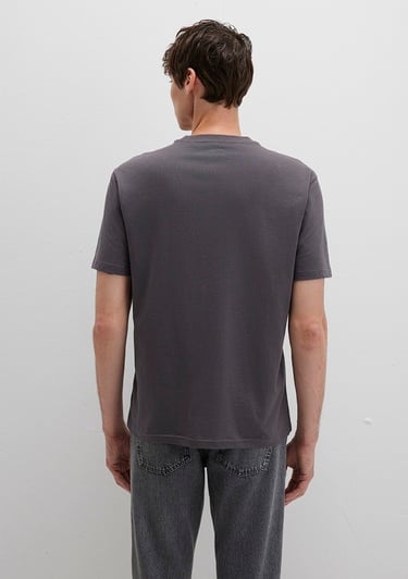  Mavi Mavi Logo Baskılı Antrasit T-Shrit Loose Fit / Bol Rahat Kesim 0611711-70088