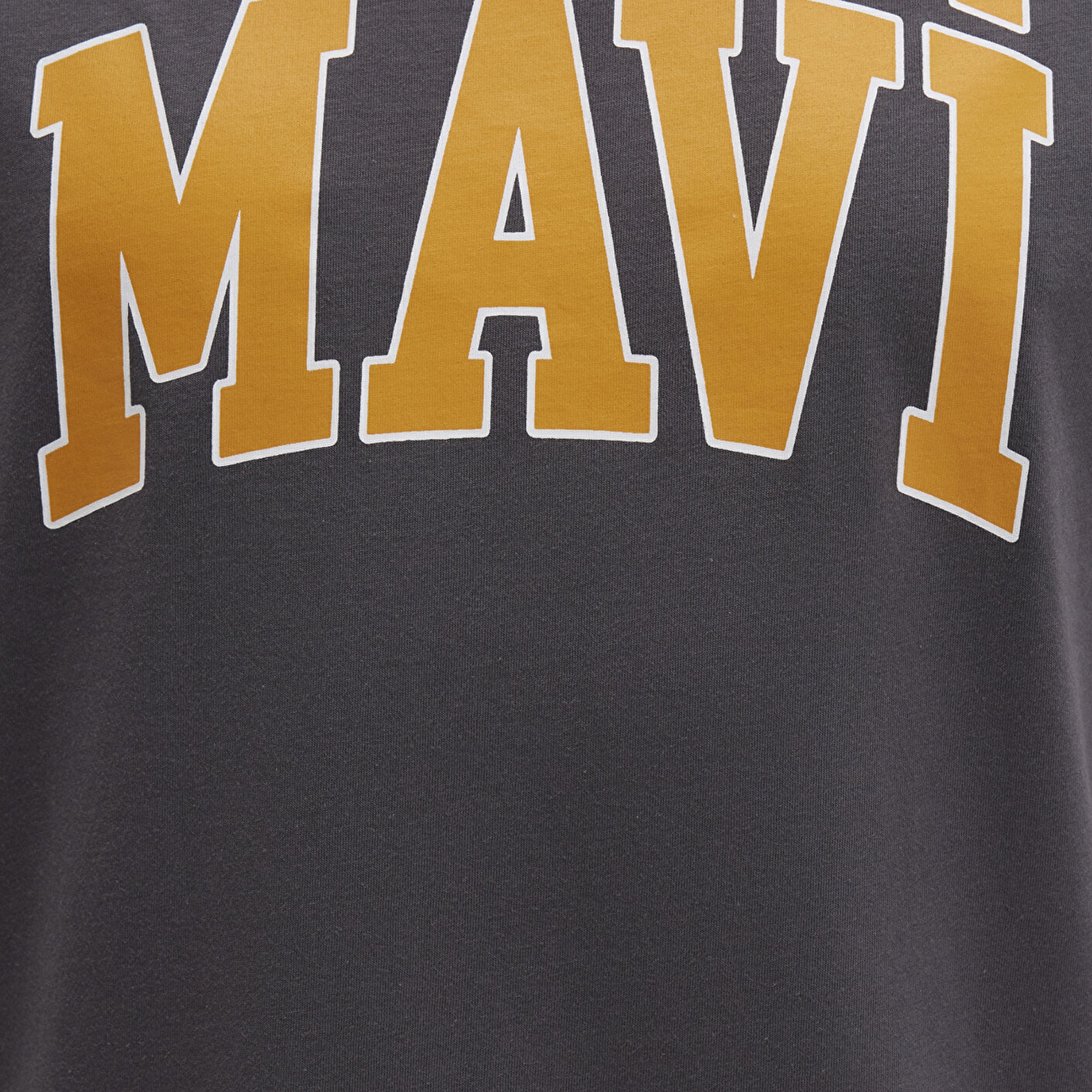 Mavi Mavi Logo Baskılı Antrasit T-Shrit Loose Fit / Bol Rahat Kesim 0611711-70088