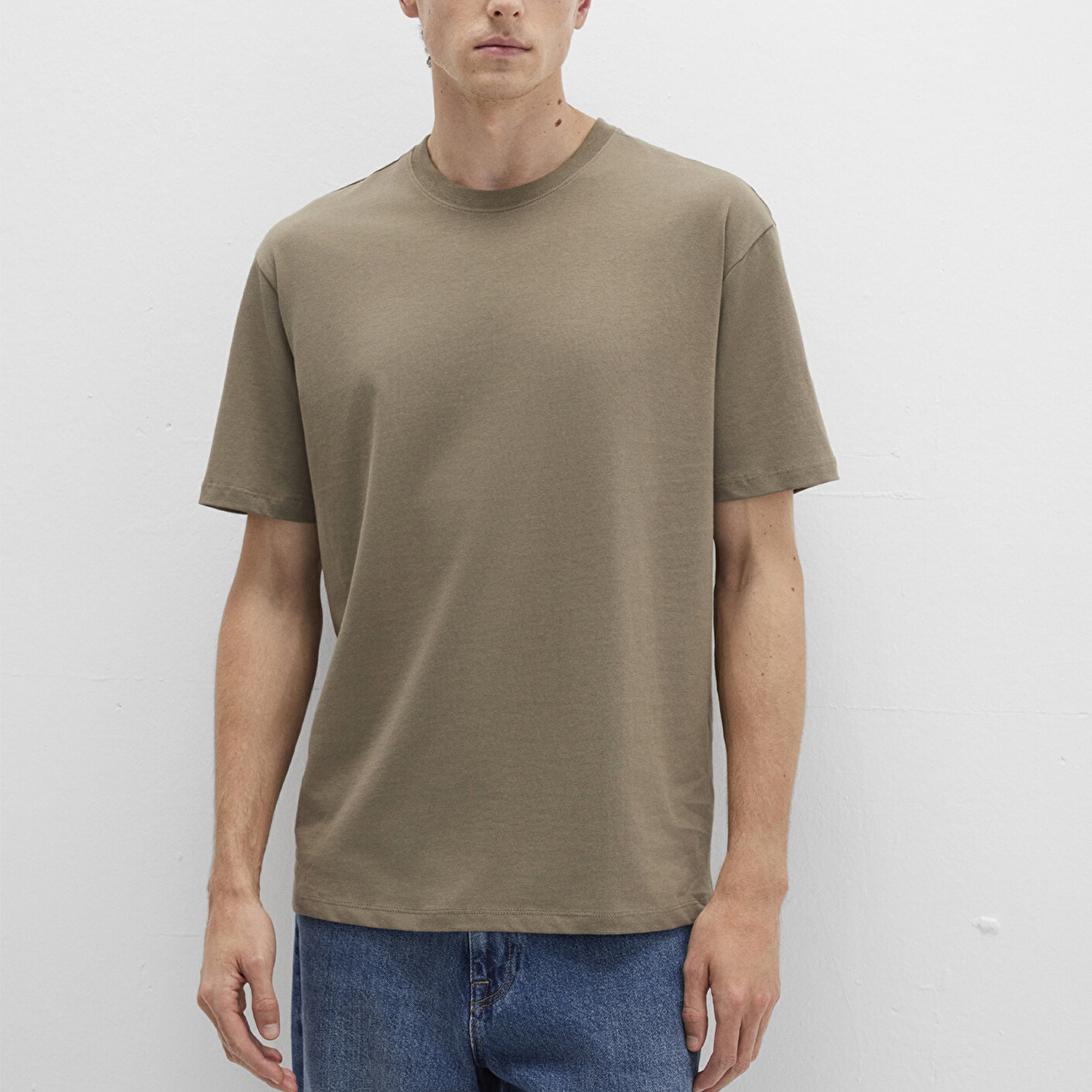 Mavi Haki Basic Tişört Loose Fit / Bol Rahat Kesim 066249-71816