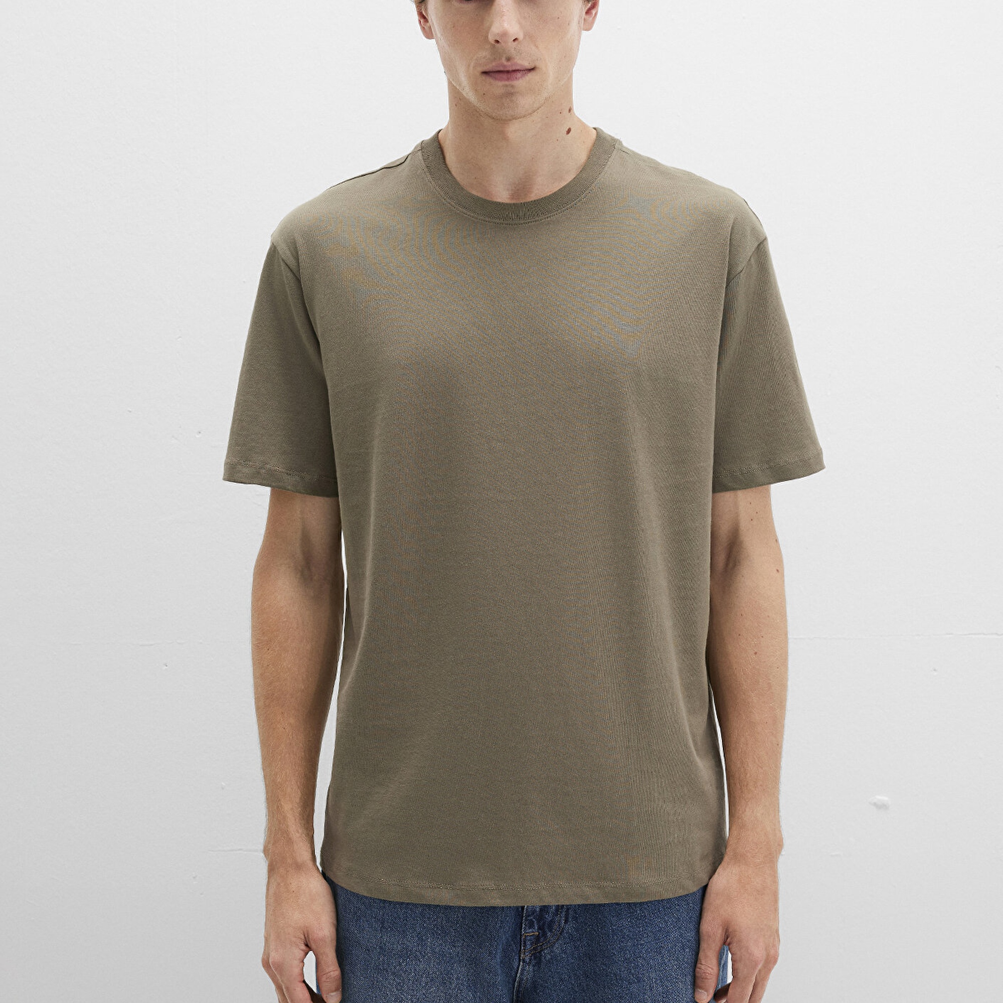 Mavi Haki Basic Tişört Loose Fit / Bol Rahat Kesim 066249-71816