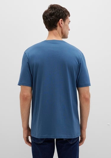  Mavi İstanbul Baskılı Mavi Tişört Regular Fit / Normal Kesim 0611789-90609