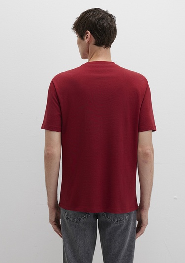  Mavi Kırmızı Basic Tişört Loose Fit / Bol Rahat Kesim 066249-89065