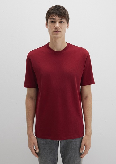  Mavi Kırmızı Basic Tişört Loose Fit / Bol Rahat Kesim 066249-89065