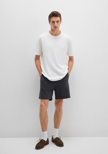  Mavi Beyaz Basic Tişört Loose Fit / Bol Rahat Kesim 0612823-70057