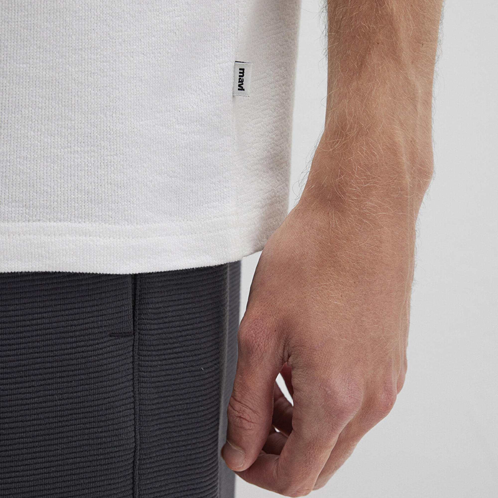 Mavi Beyaz Basic Tişört Loose Fit / Bol Rahat Kesim 0612823-70057